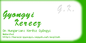 gyongyi kerecz business card